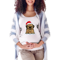 Womens Anatolian Shepherd Dog Christmas Santa Hat Matching Family V Ne Maternity Scoop Neck T-shirt | Artistshot