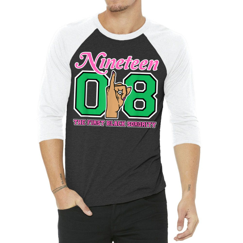 J15 Nineteen 08 Founders Day Aka Women Hand Sign 3/4 Sleeve Shirt | Artistshot