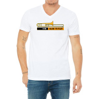 Trombone Mucisian Trombonist Jazz Music Brass Instrument Premium T Shi V-neck Tee | Artistshot