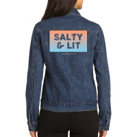 Christian Salty & Lit Ladies Denim Jacket | Artistshot