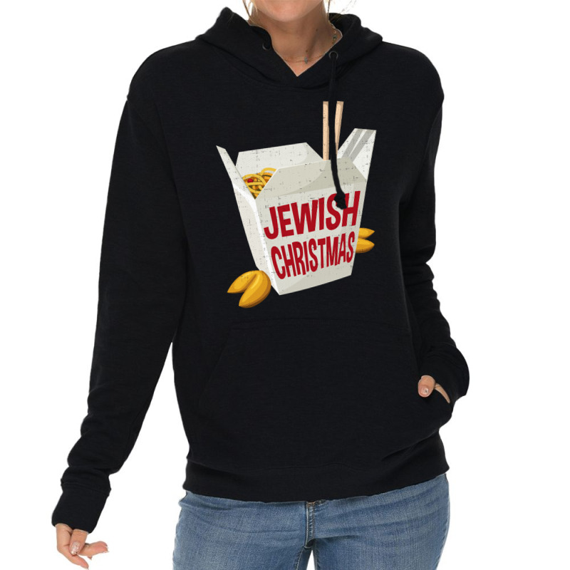 Jewish Christmas Funny Xmas Hanukkah Chinese Food Lightweight Hoodie | Artistshot