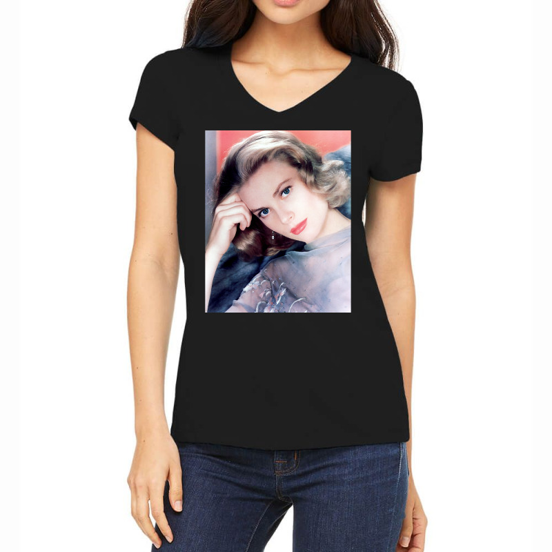 Grace Kelly Cute Women's V-Neck T-Shirt by Kosdapen517 | Artistshot