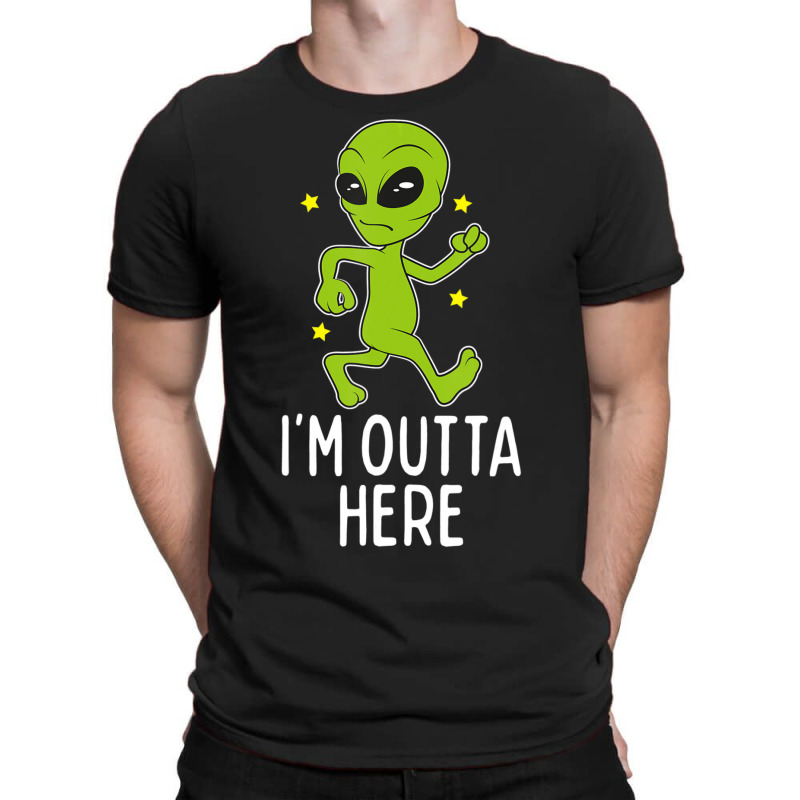 I'm Outta Here Alien Storm Area 51 Alien Running Away T-shirt | Artistshot