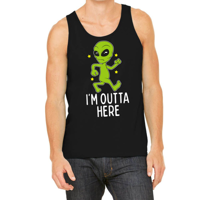 I'm Outta Here Alien Storm Area 51 Alien Running Away Tank Top | Artistshot