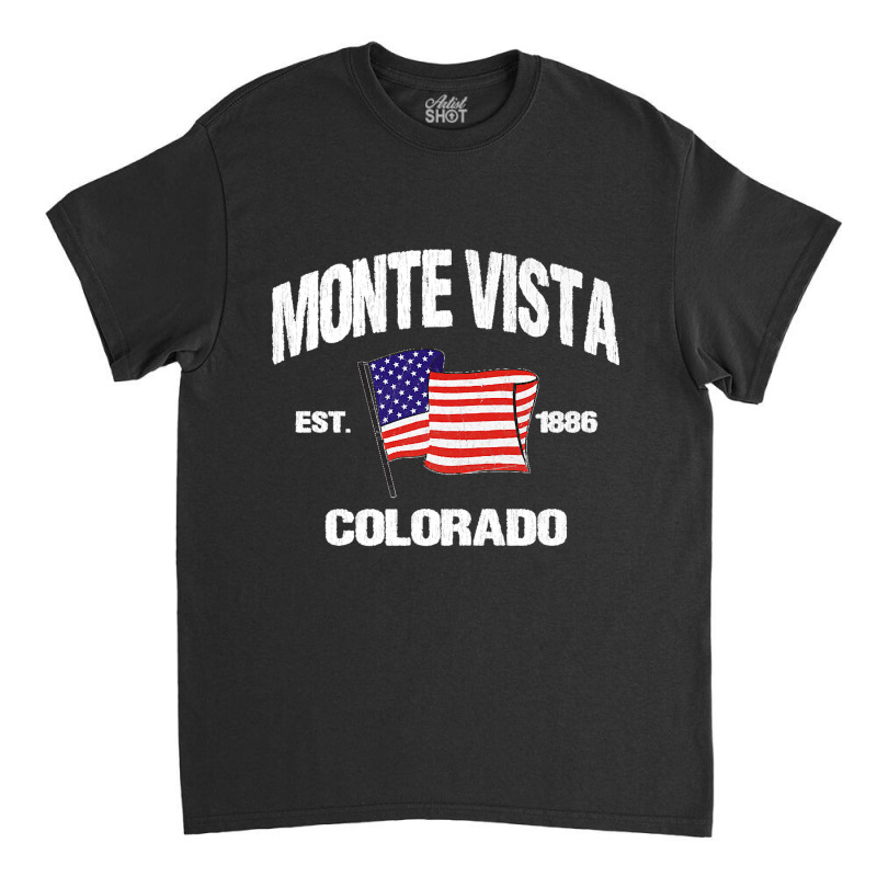 Monte Vista Colorado Co Usa Stars & Stripes Vintage Style Premium Classic T-shirt by kevinnichols | Artistshot