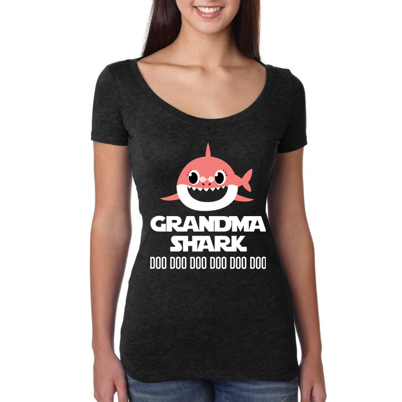 Grandma Shark Women's Triblend Scoop T-shirt by Kosdapen517 | Artistshot