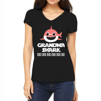 Grandma Shark Women's V-neck T-shirt | Artistshot