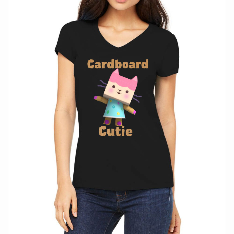 Gabbys Dollhouse Baby Box Cardboard Cutie Women's V-Neck T-Shirt by cm-arts | Artistshot