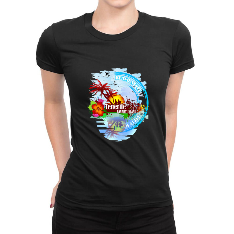 Tenerife Canary Island Ladies Fitted T-Shirt by GregoryHaverstock | Artistshot