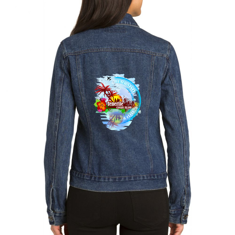 Tenerife Canary Island Ladies Denim Jacket by GregoryHaverstock | Artistshot