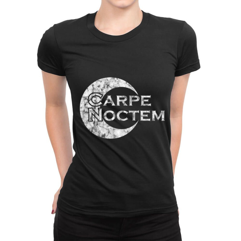 Carpe Noctem Latin Saying Latin Ladies Fitted T-Shirt by cm-arts | Artistshot