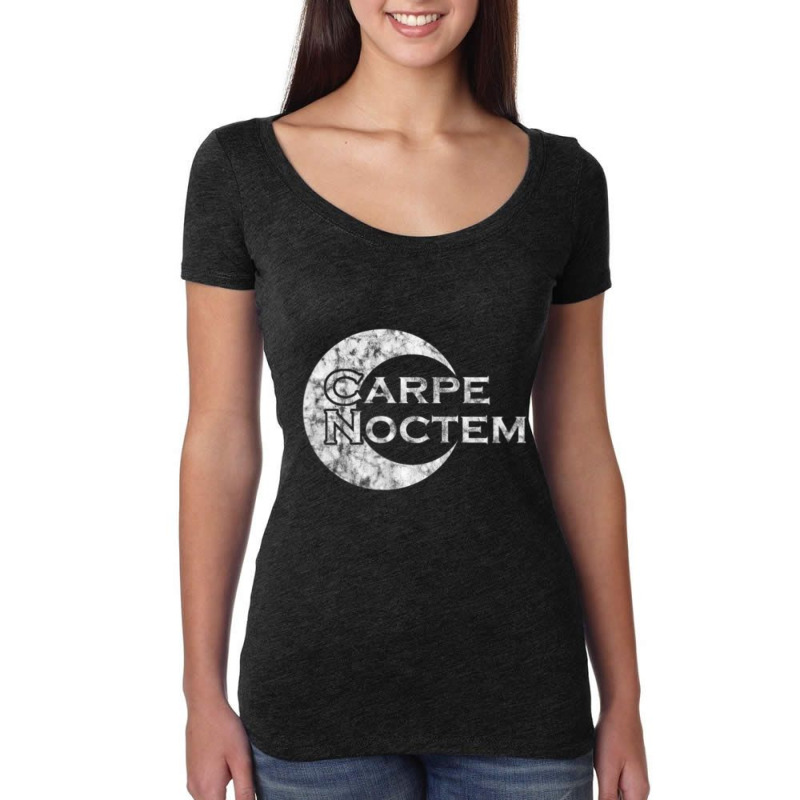 Carpe Noctem Latin Saying Latin Women's Triblend Scoop T-shirt by cm-arts | Artistshot