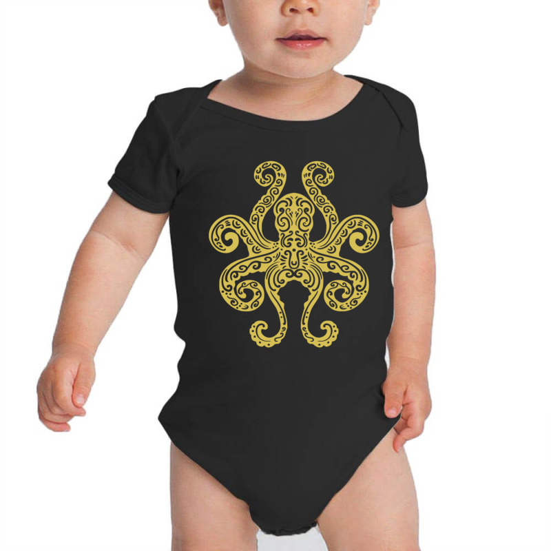 Octopus Tribal Art Marine Ocean Life Long Sleeve T Shirt Baby Bodysuit | Artistshot