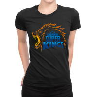 League Chennai Indians Mumbai Text Premier Area Essential Ladies Fitted T-shirt | Artistshot