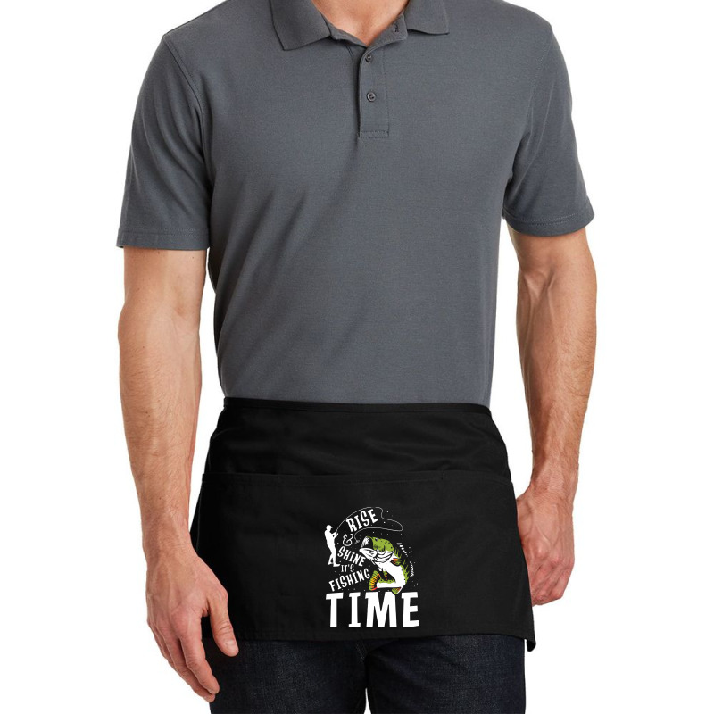 Fisherman,rise,and,shine,it's,fishing,time,2,family,funny,fatherday,fa Waist Apron | Artistshot