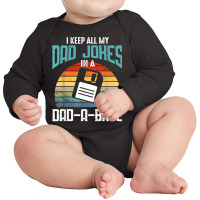 Funny Dad Jokes Database Pun Best Dad Humor Fathers Day T Shirt Long Sleeve Baby Bodysuit | Artistshot