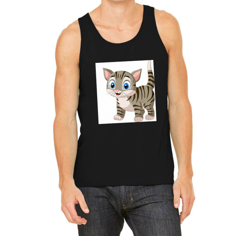 Cartoon Funny Cat Isolated Tank Top by ErikaCharles | Artistshot