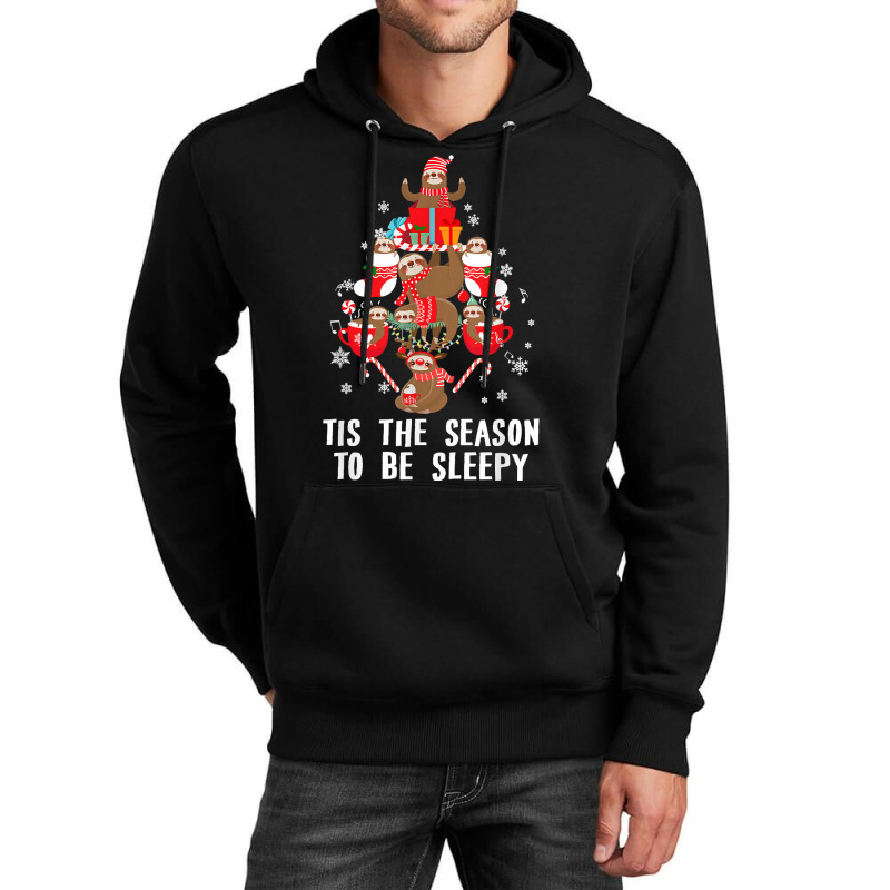 Tis The Season To Be Sleepy Funny Christmas Sloth Lover T Shirt Unisex Hoodie by maecopaharo | Artistshot