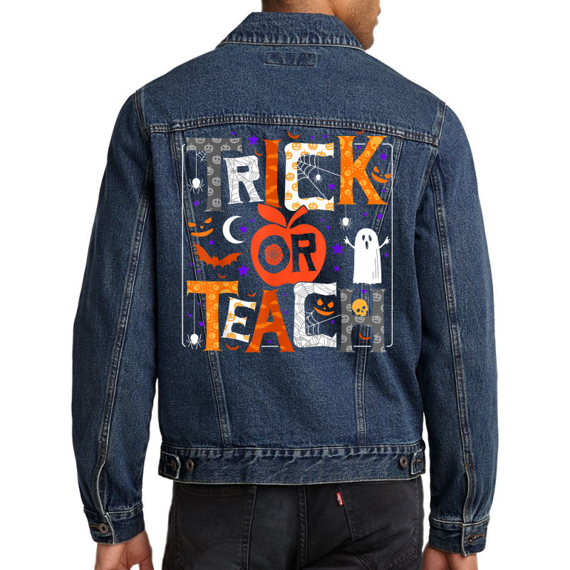 Trick Or Teach Cute Halloween Teacher Men Women Costume Gift T Shirt Men Denim Jacket by maecopaharo | Artistshot