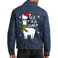 Fa La La Llama   Funny Falala Llama Christmas T Shirt Men Denim Jacket | Artistshot