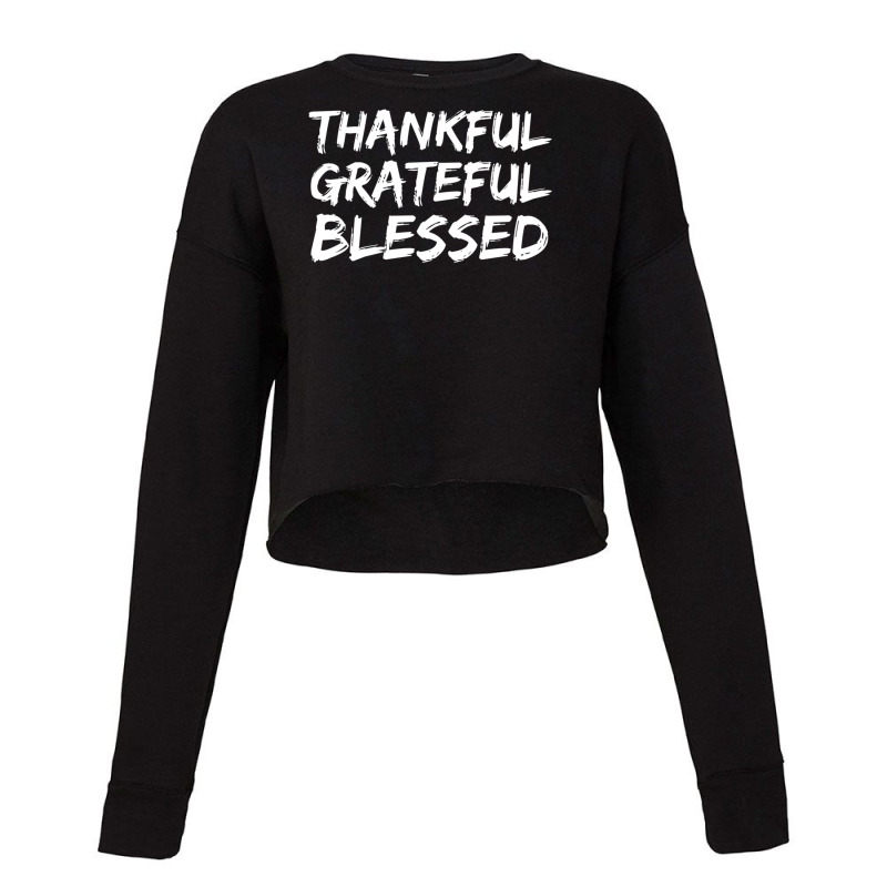 Christian Thanksgiving Men's Thankful Grateful Blessed Cropped Sweater by Min03 | Artistshot