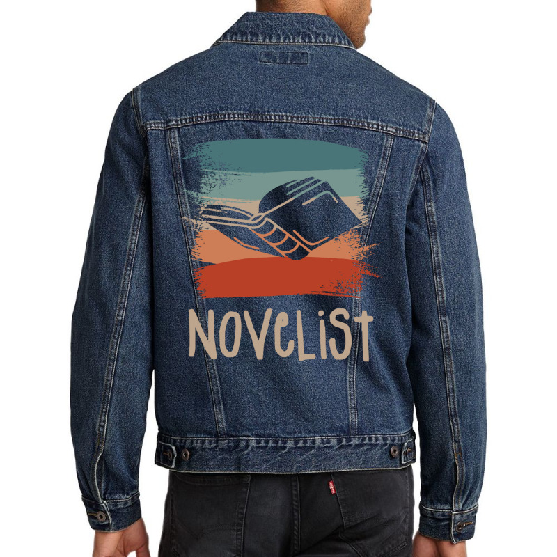 Retro Vintage Novelist Novel Author Long Sleeve T Shirt Men Denim Jacket by cm-arts | Artistshot