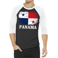 Vintage Panama Flag For Panamanian Gift Long Sleeve T Shirt 3/4 Sleeve Shirt | Artistshot