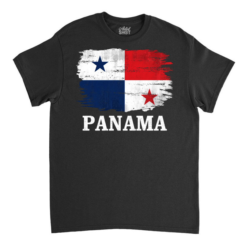 Vintage Panama Flag For Panamanian Gift Long Sleeve T Shirt Classic T-shirt by cm-arts | Artistshot