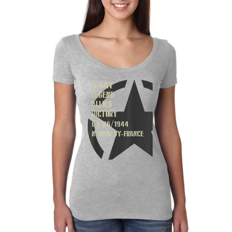 D Day Legend 1944 Invasion Normandy Military Ww2 Women's Triblend Scoop T-shirt by JaronKennedy | Artistshot