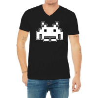 Classical Space Invader V-neck Tee | Artistshot