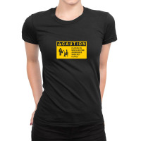 Caution Hockey Players On Bench Become Aggressive When Not Played 1 (2 Ladies Fitted T-shirt | Artistshot