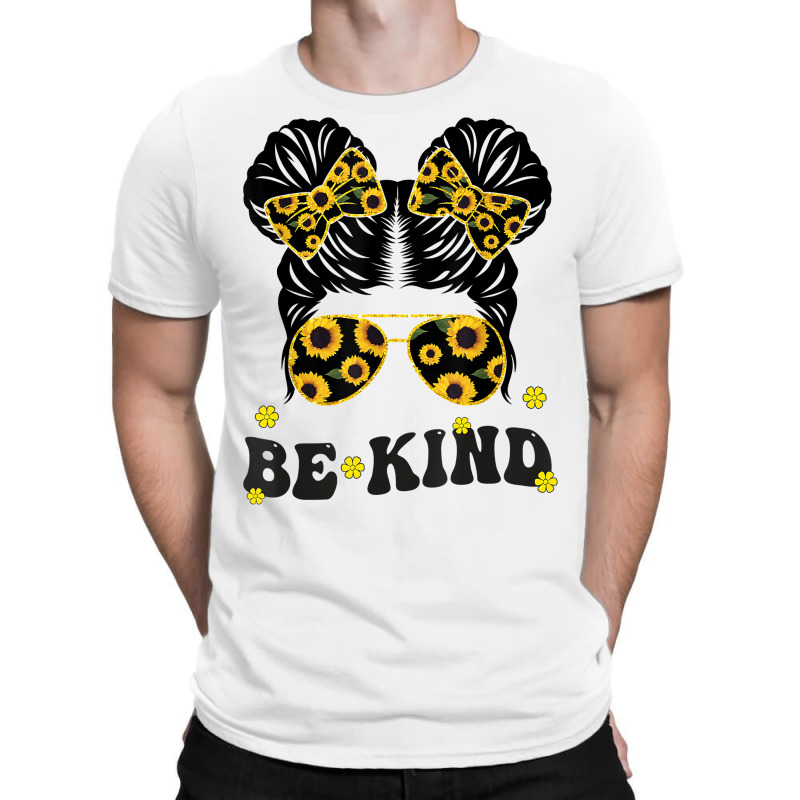 Be Kind Unity Day Anti Bullying Kids Cute Messy Bun Orange T Shirt T-Shirt by hapusajehae | Artistshot