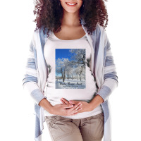 Winter Wonderland Goat Island, New York 2017 T Shirt Maternity Scoop Neck T-shirt | Artistshot