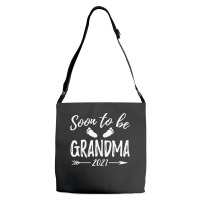 Womens Soon To Be Grandma Est.2021 Pregnancy Announcement T Shirt Adjustable Strap Totes | Artistshot