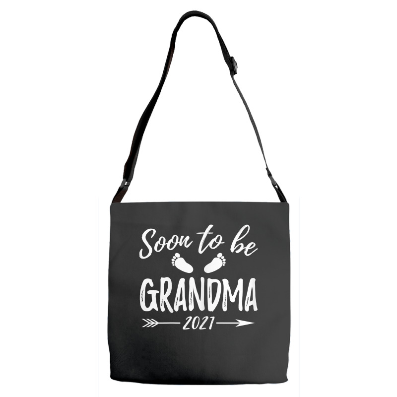 Womens Soon To Be Grandma Est.2021 Pregnancy Announcement T Shirt Adjustable Strap Totes | Artistshot