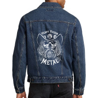 Heavy Fuckin Metal Men Denim Jacket | Artistshot