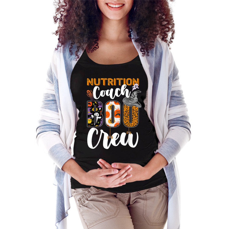 Nutrition Coach Boo Crew Halloween Matching Dietitian Maternity Scoop Neck T-shirt by Outpost | Artistshot