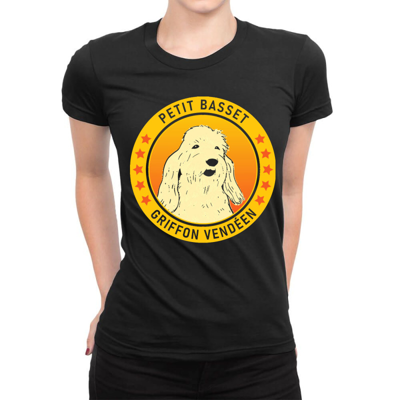 Petit Basset Griffon Vendeen Petit Basset Griffon Vendeen Dog Portrait Ladies Fitted T-Shirt by netheriteshepherd | Artistshot