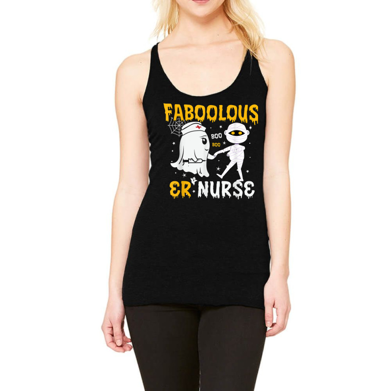 Faboolous Er Nurse Mummy Ghost Nursing Halloween Costume Racerback Tank by Garnet | Artistshot