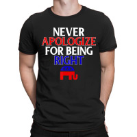 Republican Never Apologize For Being Right T-shirt | Artistshot