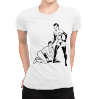 Dominatrix Boots Bdsm Submissive Man Femdom Bdsm Bondage Ladies Fitted T-shirt | Artistshot