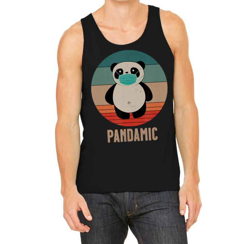 Panda Bear With Mask Pandemic Pandamic Retro Panda Tank Top | Artistshot