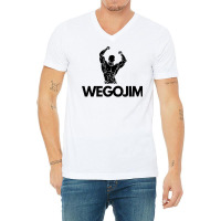 Wegojim Oversized Mens Gym Pump Cover Workout Gym Bro T Shirt V-neck Tee | Artistshot