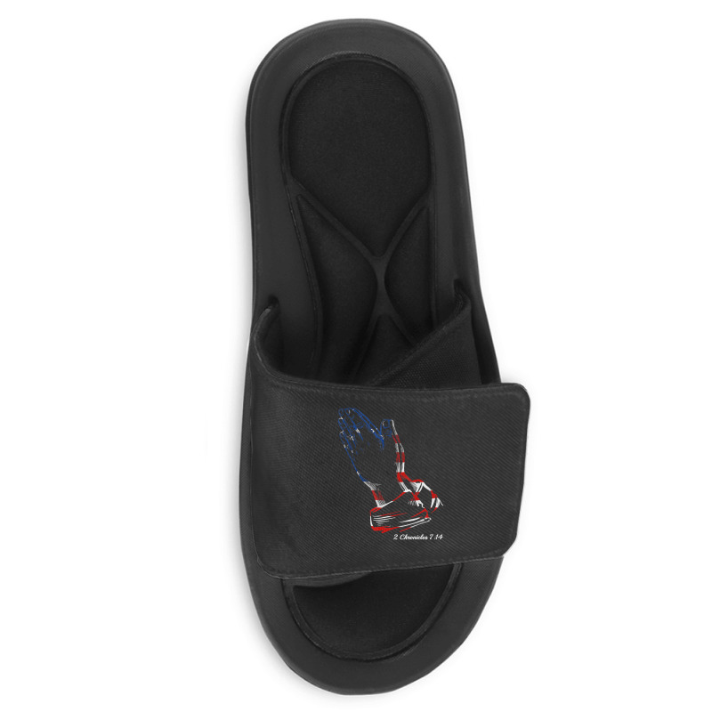 Christians Pray For America 2 Chronicles 714 Praying Hands Slide Sandal | Artistshot