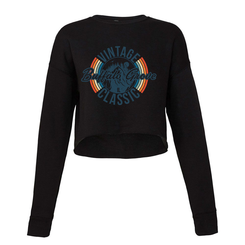 I Love Buffalo Grove Illinois Retro Vintage Classic Limited Edition Cropped Sweater by hardrollsjudo | Artistshot