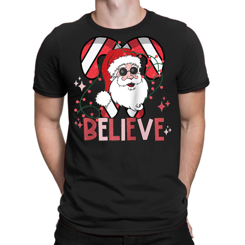 Believe Santa Claus Funny Christmas Party Merry Christmas Raglan Baseb T-Shirt by hapusajehae | Artistshot