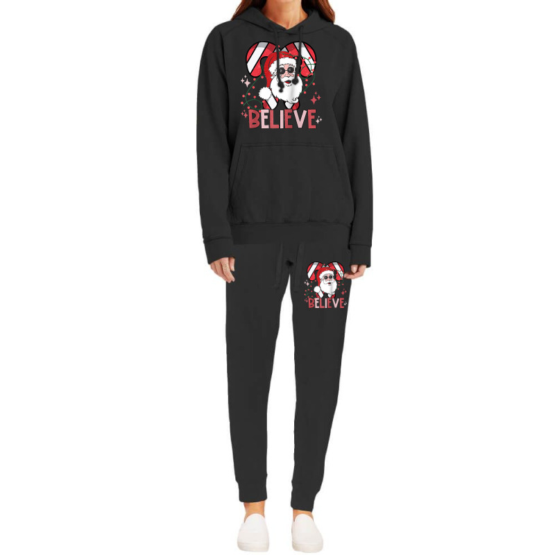 Believe Santa Claus Funny Christmas Party Merry Christmas Raglan Baseb Hoodie & Jogger set by hapusajehae | Artistshot