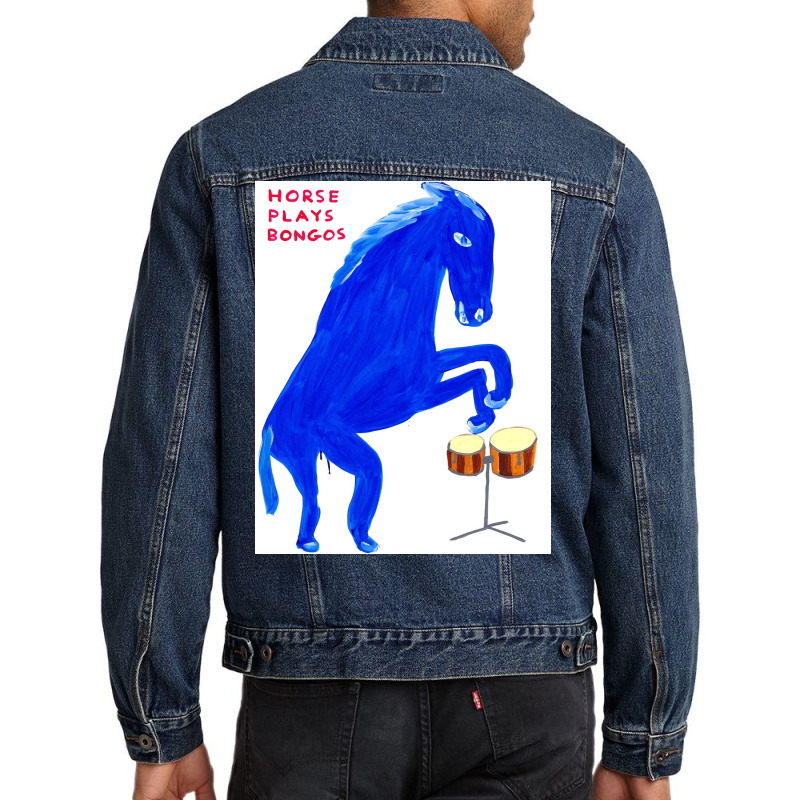 Horse Plays Bongos Men Denim Jacket | Artistshot