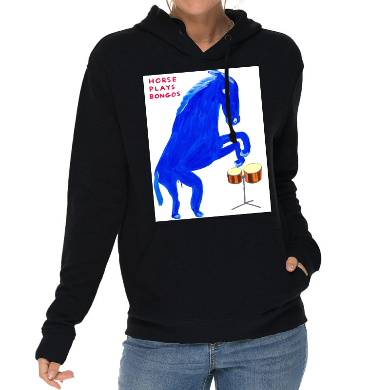 Horse Plays Bongos Lightweight Hoodie | Artistshot