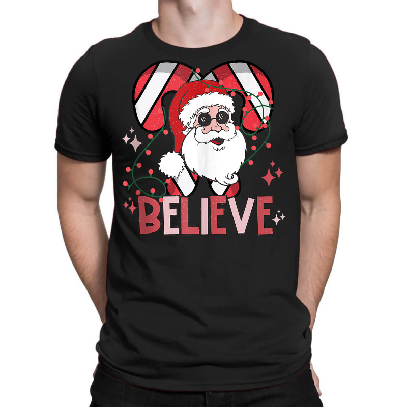 Believe Santa Claus Funny Christmas Party Merry Christmas Tank Top T-Shirt by hapusajehae | Artistshot